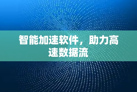 智能加速软件,助力高速数据流