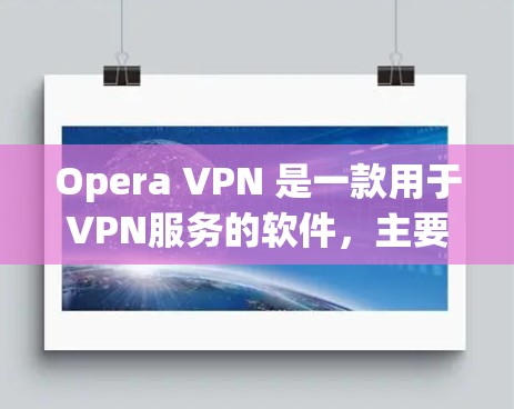 Opera VPN 是一款用于VPN服务的软件,主要用于过滤视频内容以防止网络截获。以下是 opera VPN 的下载链接和一些使用指南