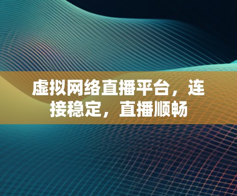 虚拟网络直播平台，连接稳定，直播顺畅