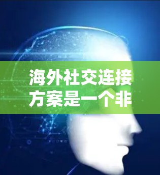 海外社交连接方案是一个非常重要的沟通工具,可以帮助你与来自世界各地的朋友建立联系,提升曝光度和影响力。以下是一些常见的海外社交连接方案和方法,帮助你轻松与海外朋友保持联系