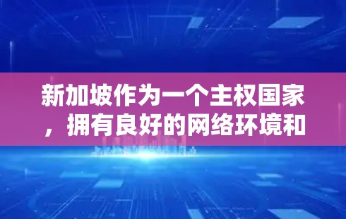 新加坡作为一个主权国家，拥有良好的网络环境和丰富的VPN服务，用户可以选择新加坡的一些VPN节点平台来享受网络服务。以下是一些新加坡VPN节点平台的推荐