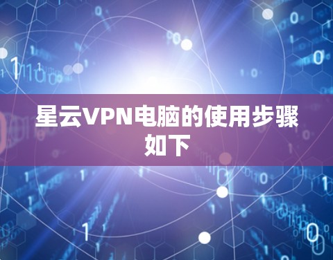 星云VPN电脑的使用步骤如下